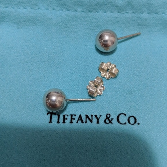 Tiffany & Co. Jewelry - Tiffany & Co 8mm Sterling Silver Ball Earrings